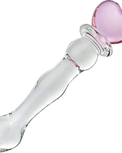 Glass Dildo Butt Plug Heart Shape Crystal  Anal Sex Toys