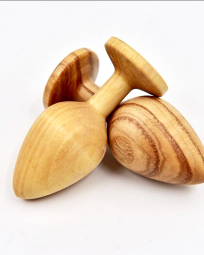 Wooden Anal Plug Sex Toy