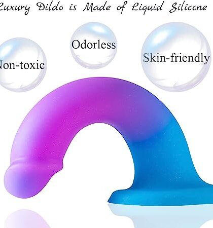 Liquid Silicone Realistic Dildo Gradient Color Lifelike Dick with Strong Suction Cup