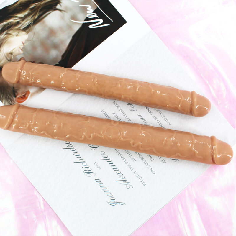 Transparent Crystal Double-Headed Soft Dildo Female Masturbator - Image 2