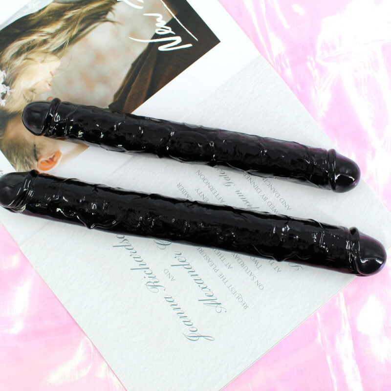 Transparent Crystal Double-Headed Soft Dildo Female Masturbator - Image 5